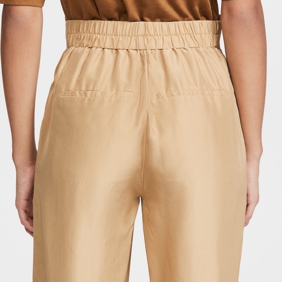 VINCE Cropped Silk Trousers in Sun Khaki Size 2 - Picture 6 of 7